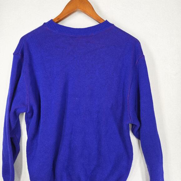 Vtg Sweater Southern Sweater Womens Large Purple Grandma Fall Autumn Grandmacore - Picture 11 of 12